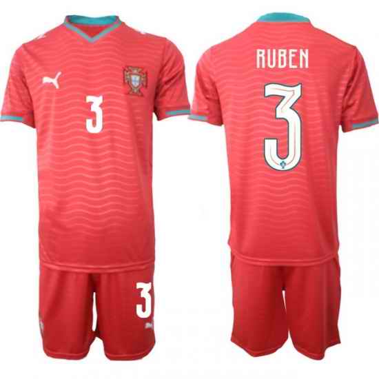 Portugal 2026 FIFA World Cup Soccer Jersey Red #3 RUBEN